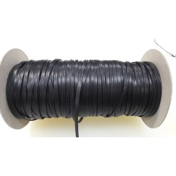 Шнур взуттєвий вощений плоский чорний 5 мм тип U0985